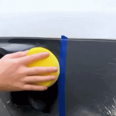 Bara de plastic decolorata, jumatate tratata